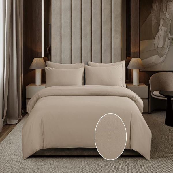Cotton Co Duvet Cover Cotton Co Gigi Stone Embossed Micro Satin Duvet Cover Set (7811170566233)