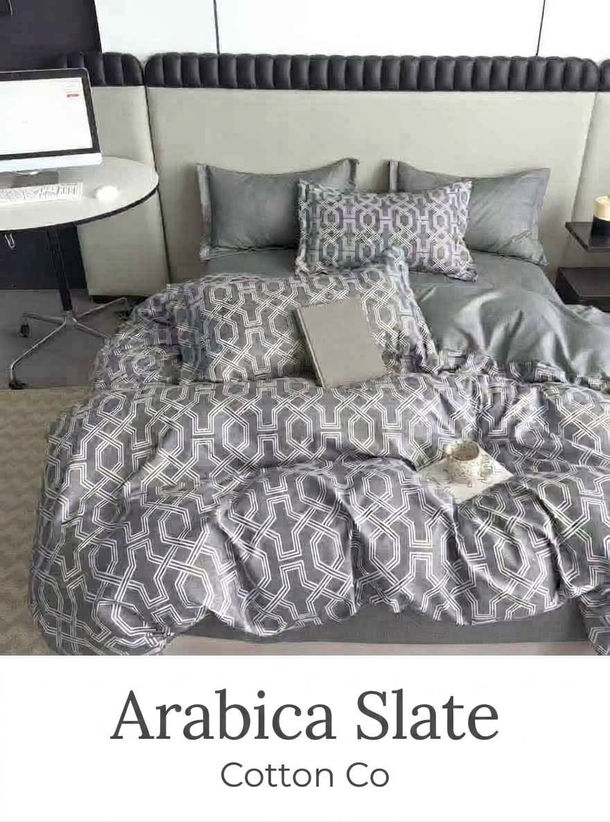 Cotton Co Duvet Cover Cotton Co Printed Micro Satin Arabica Duvet Covers Set