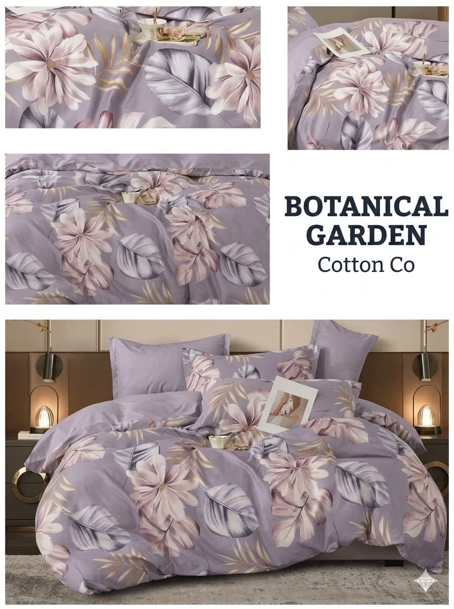 Cotton Co Duvet Cover Cotton Co Printed Micro Satin Botanical Gardens Duvet Covers Set