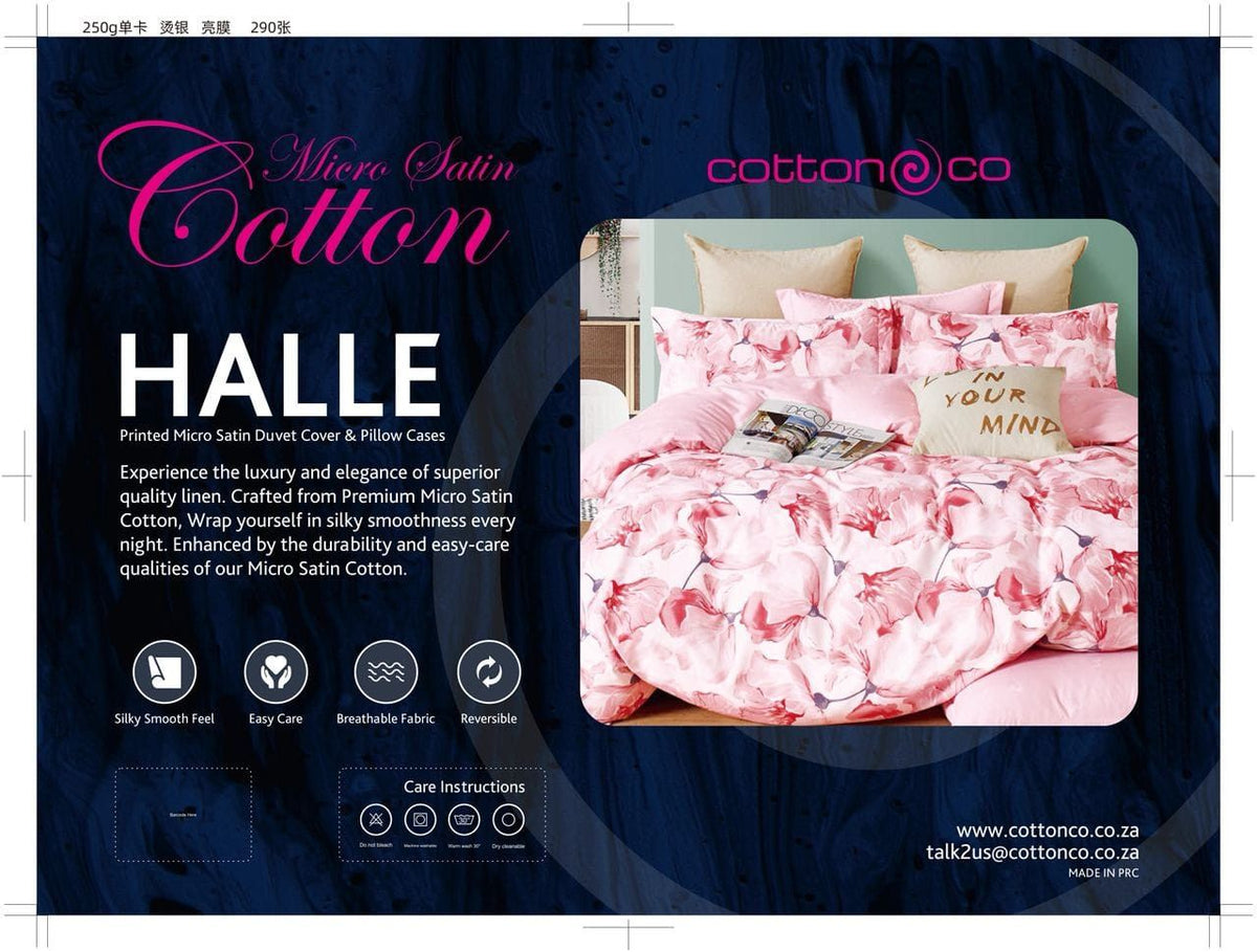 Cotton Co Duvet Cover Cotton Co Printed Micro Satin Halle Duvet Covers Set