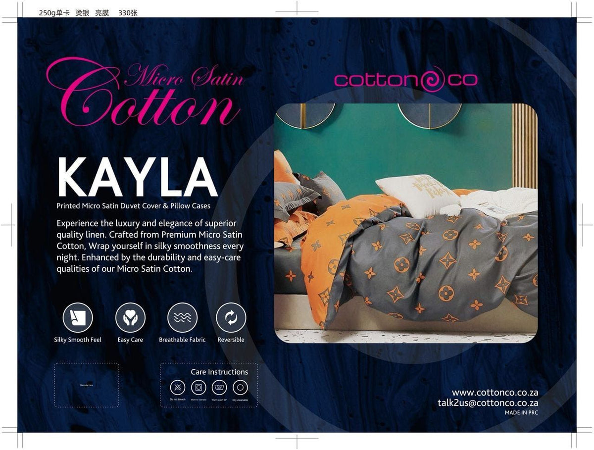 Cotton Co Duvet Cover Cotton Co Printed Micro Satin Kayla Duvet Covers Set