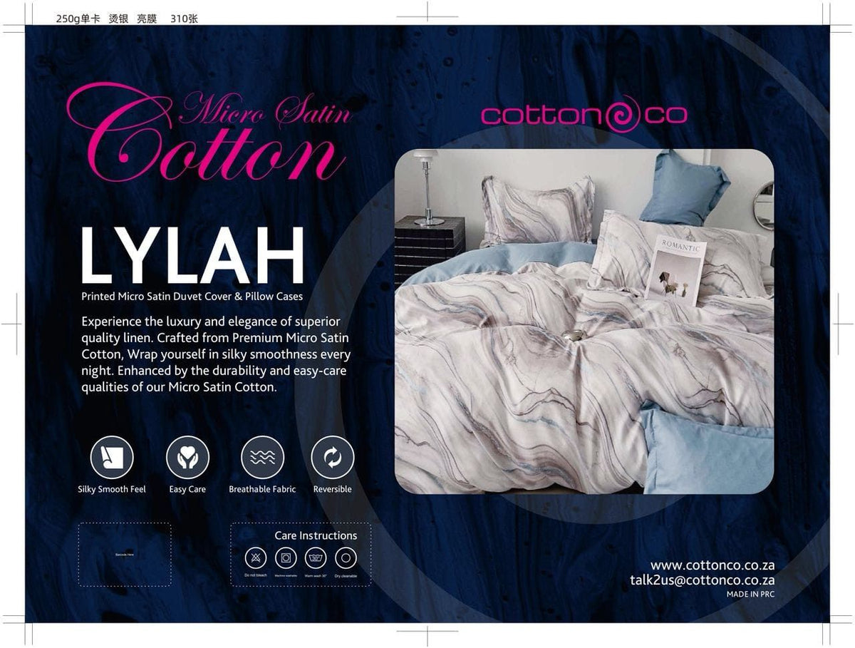 Cotton Co Duvet Cover Cotton Co Printed Micro Satin Lylah Duvet Covers Set