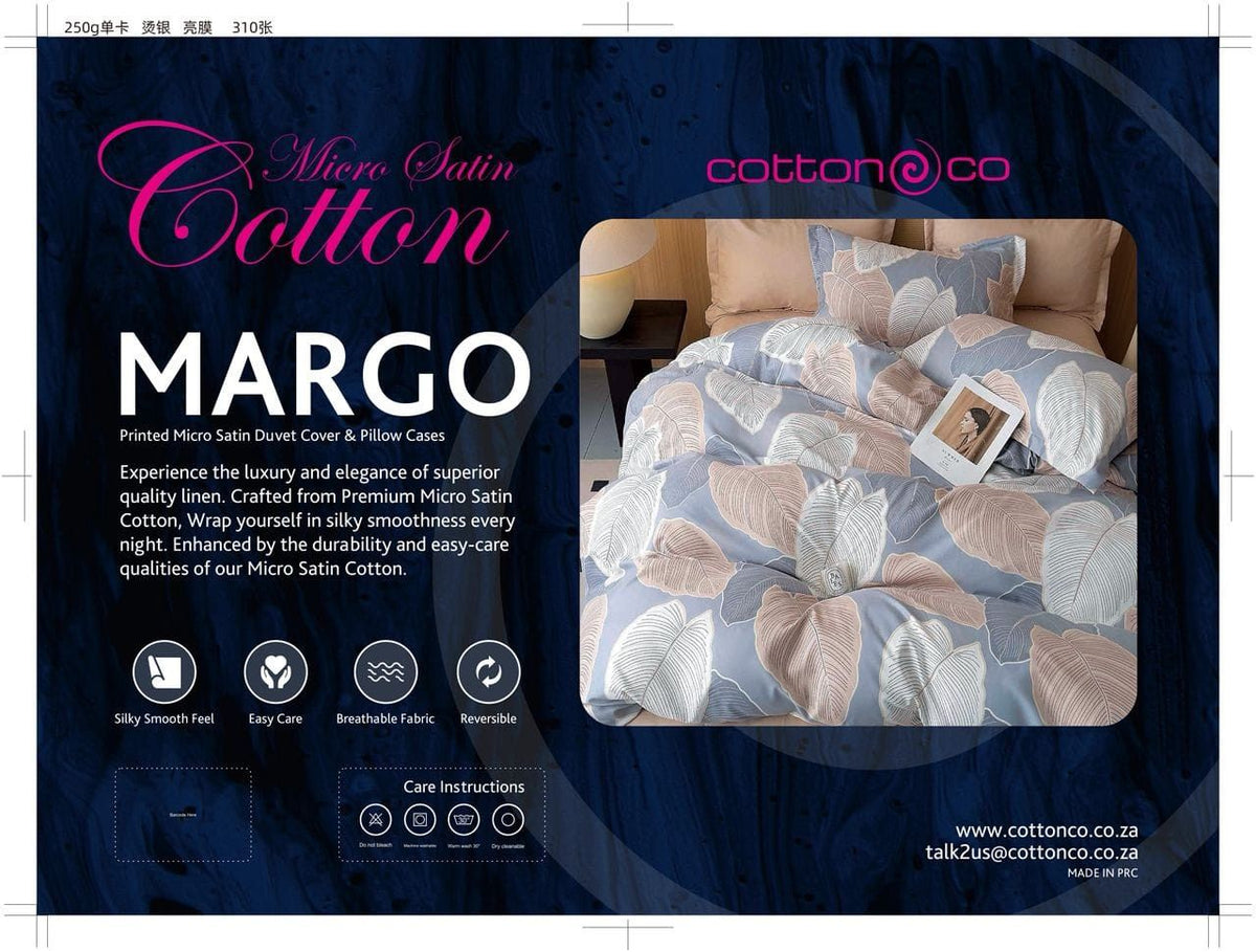 Cotton Co Duvet Cover Cotton Co Printed Micro Satin Margo Duvet Covers Set