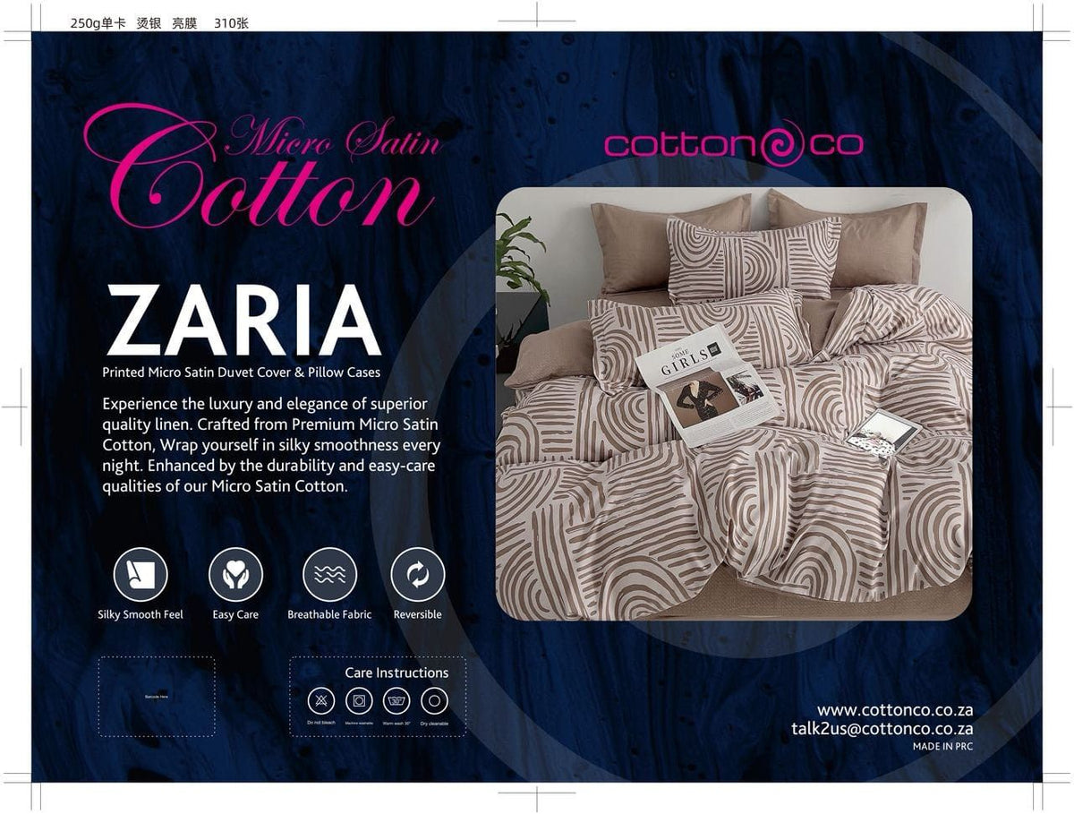 Cotton Co Duvet Cover Cotton Co Printed Micro Satin Zaria Duvet Covers Set