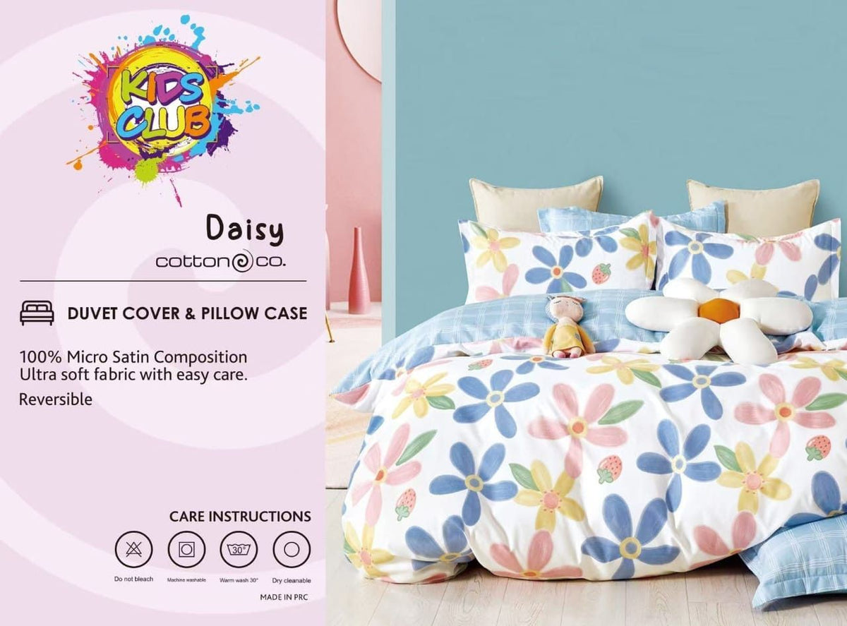 Cotton Co Duvet Cover Single Duvet Cover Set Kids Club Daisy Duvet Covers Set