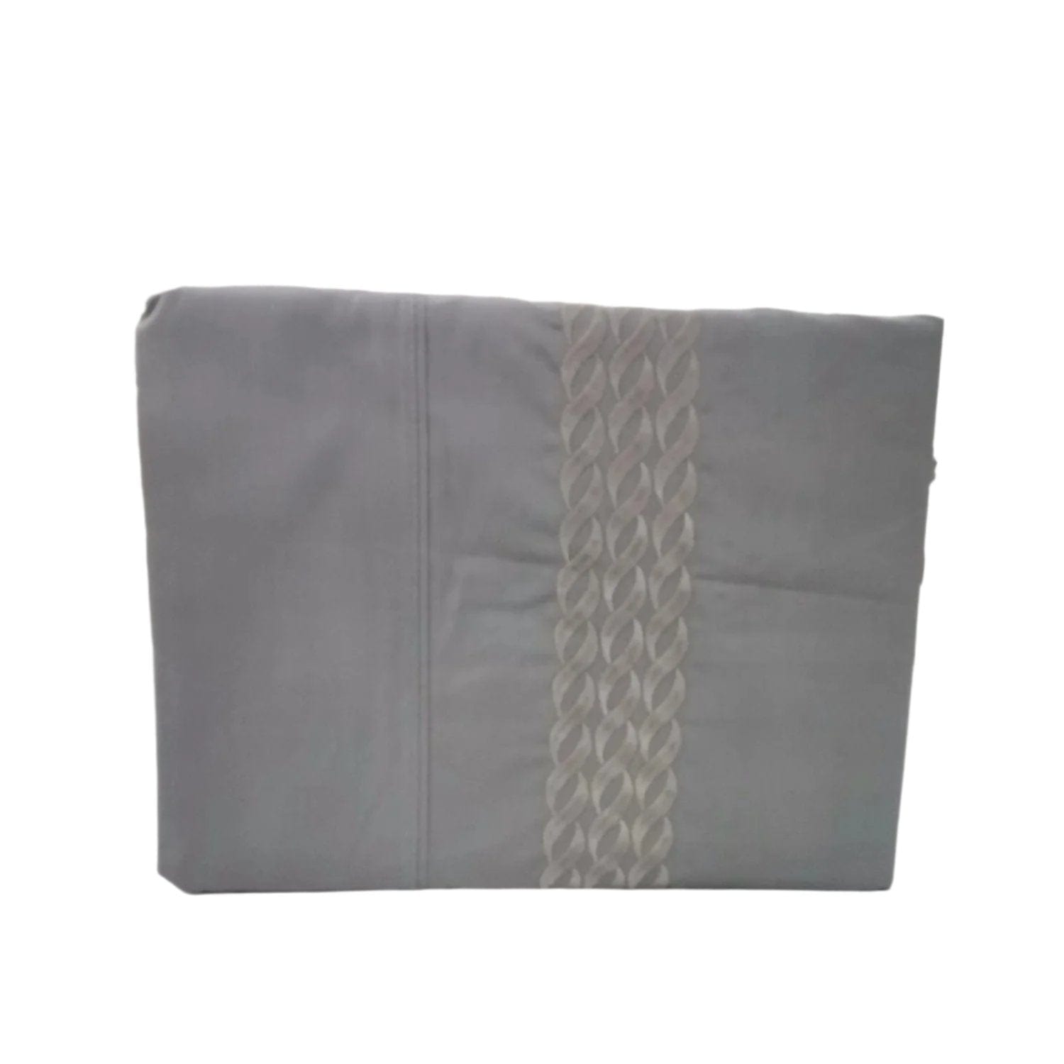 Cotton Craft SHEET SET Cotton Craft Luxury Collection Embroidered Bed Sheet T-200 Percale 3 Piece Grey
