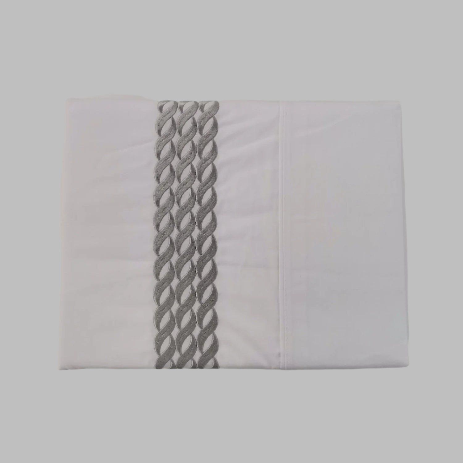 Cotton Craft SHEET SET Double Cotton Craft Luxury Collection Embroidered Bed Sheet T-200 Percale 3 Piece White