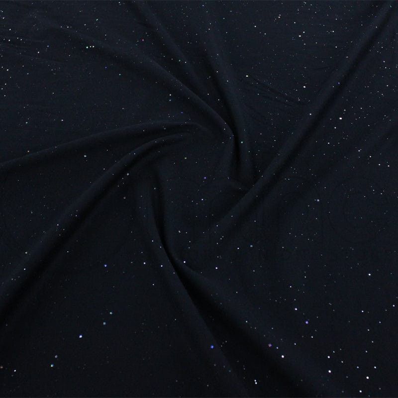 COTTON LYCRA Fabric Black Printed Cotton Lycra Fabric 150cm