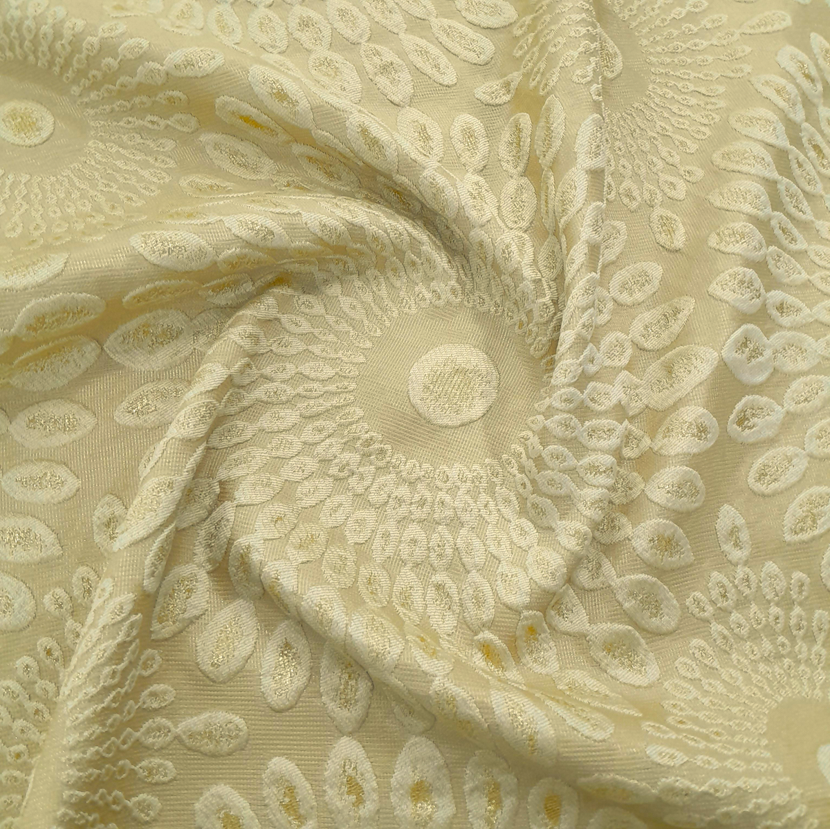 Fabric Turkish Curtain Floral Circles 280 cm.