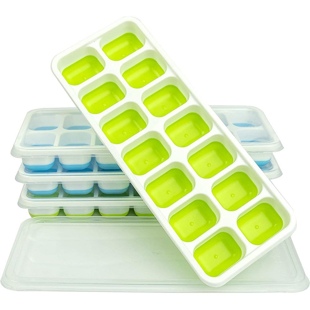Creative Cooking Silicone Pop-Out Ice Trays Creative Cooking Silicone Pop-Out Ice Trays With Lids, Set Of 2 CC-179