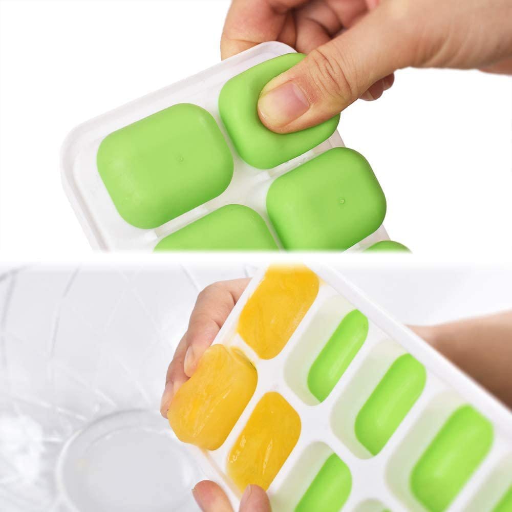 Creative Cooking Silicone Pop-Out Ice Trays Creative Cooking Silicone Pop-Out Ice Trays With Lids, Set Of 2 CC-179