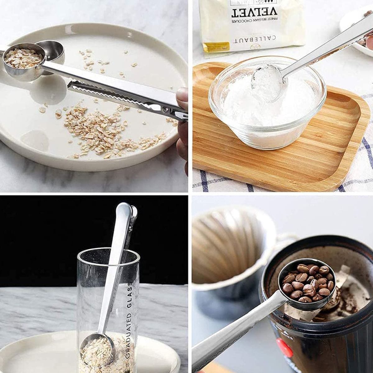 Creative Cooking Tongs Creative Cooking Coffee Scoop Stainless Steel CC-104 (7435956387929)