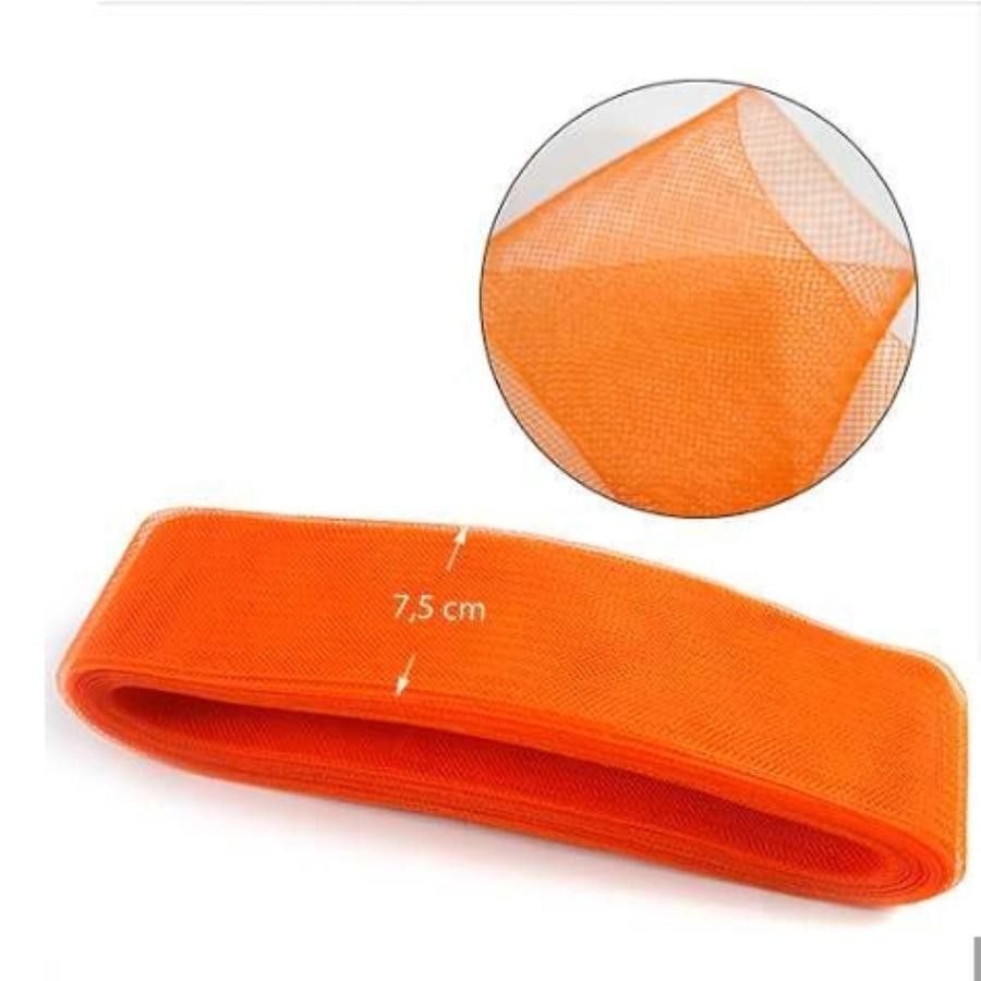 CRINOLINE Habby Orange Hard Crinoline 7.5cm