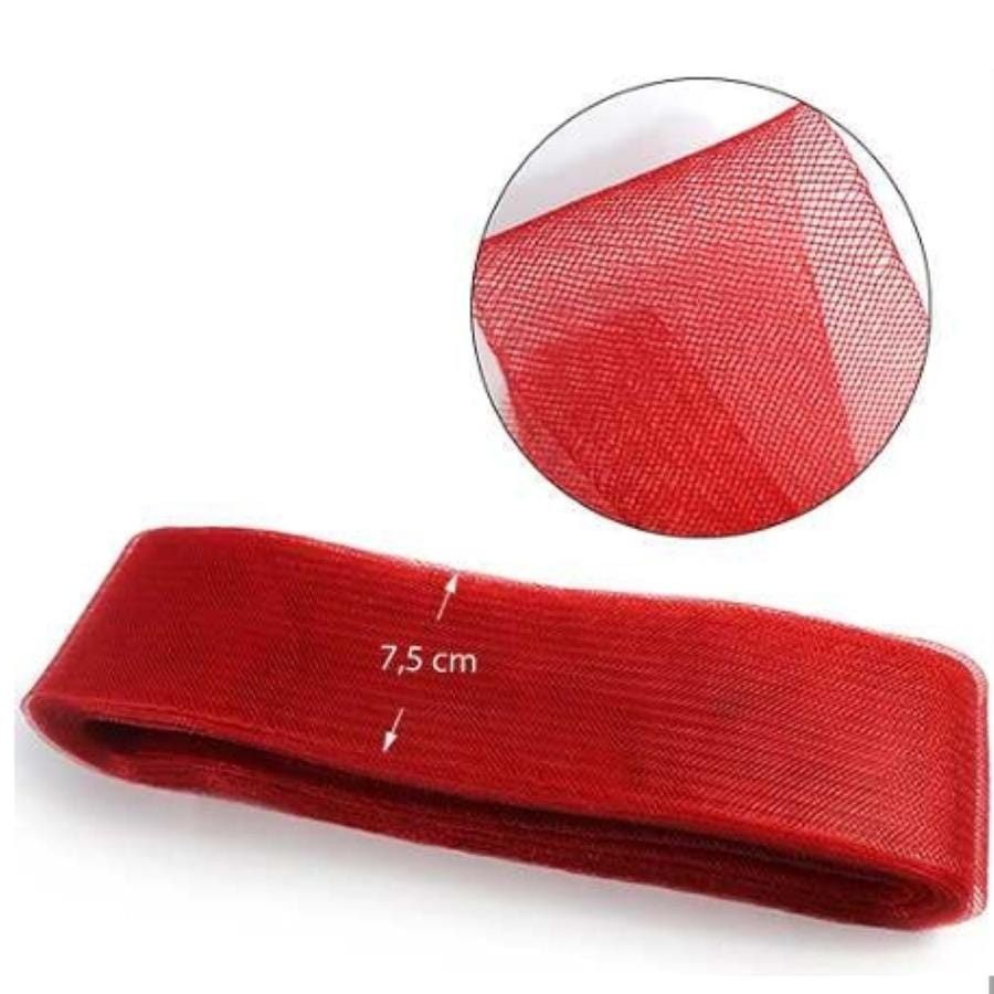 CRINOLINE Habby Red Hard Crinoline 7.5cm