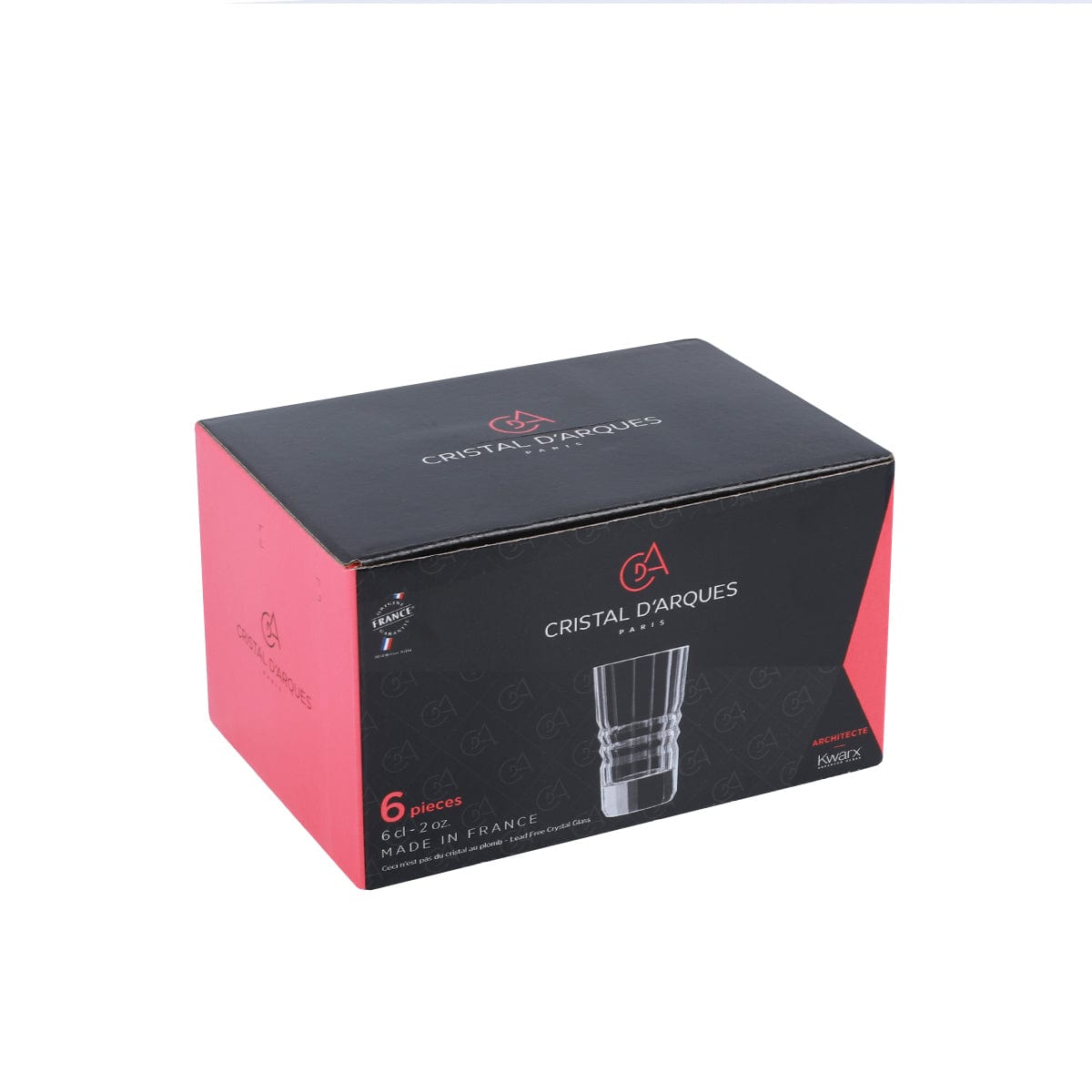 Cristal Darques CRYSTAL GLASS Cristal D`Arques Architecte Tumblers 60ml Set Of 6 (4742514049113)