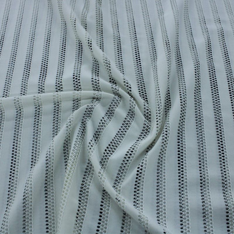 CROCHET KNITS Dress Fabrics Oatmeaal Atara Crochet Knit Fabric 150 cm