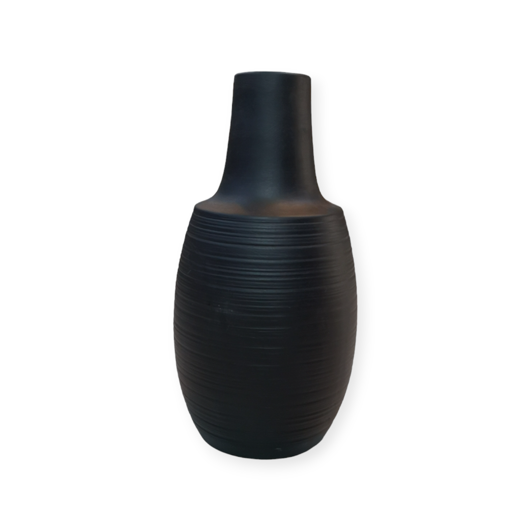 Crockery Centre vases Matt Black 43x21cm Vase AC 43x21cm denali grooved-base