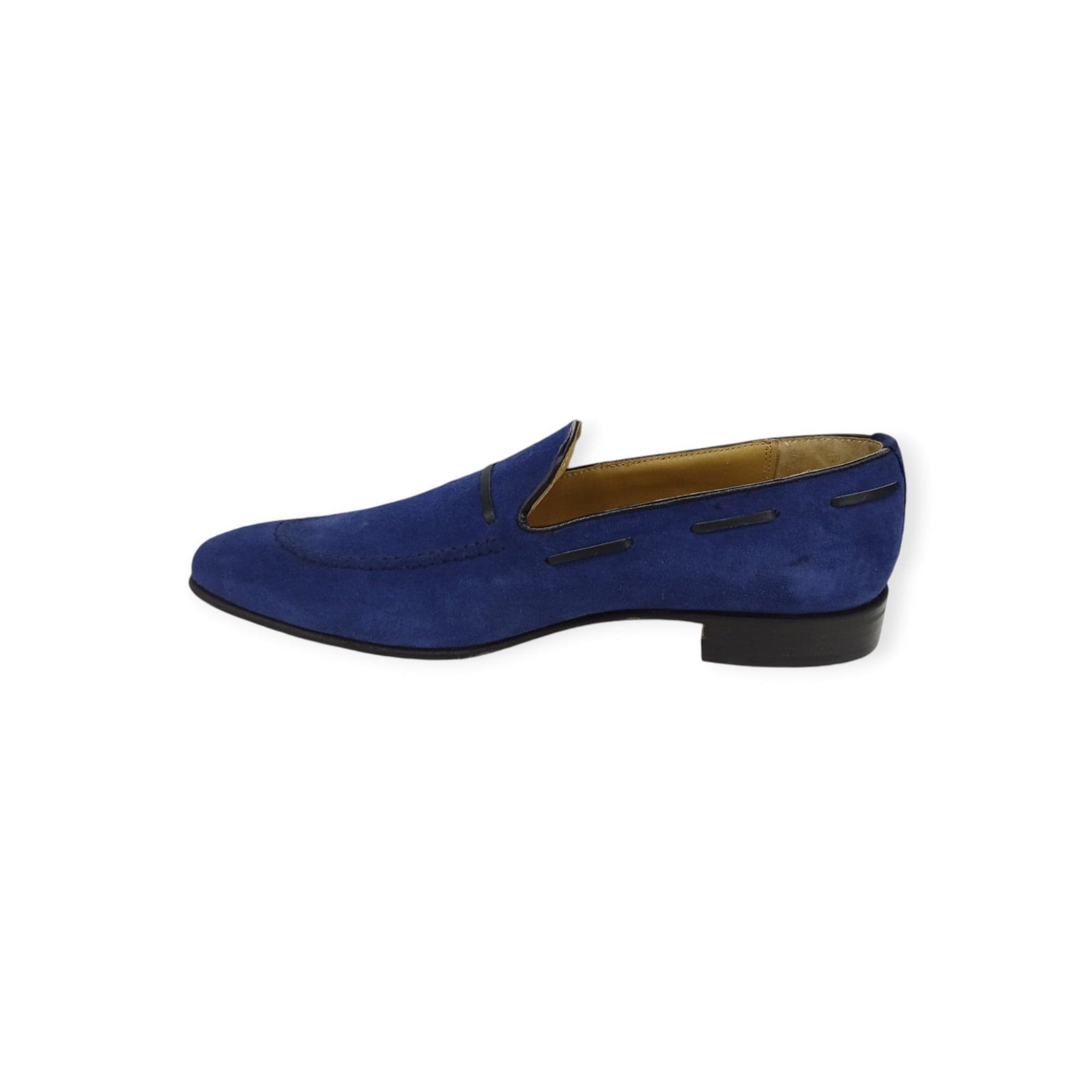 Crockett & Jones Formal Shoes Crockett & Jones Men's Slip On Suede Navy Royal Calf-Black (7798846685273)