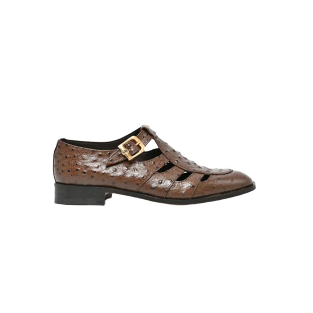 Crockett & Jones Sandals Mens Crockett & Jones Leather Myles, Formal Brown Sandals