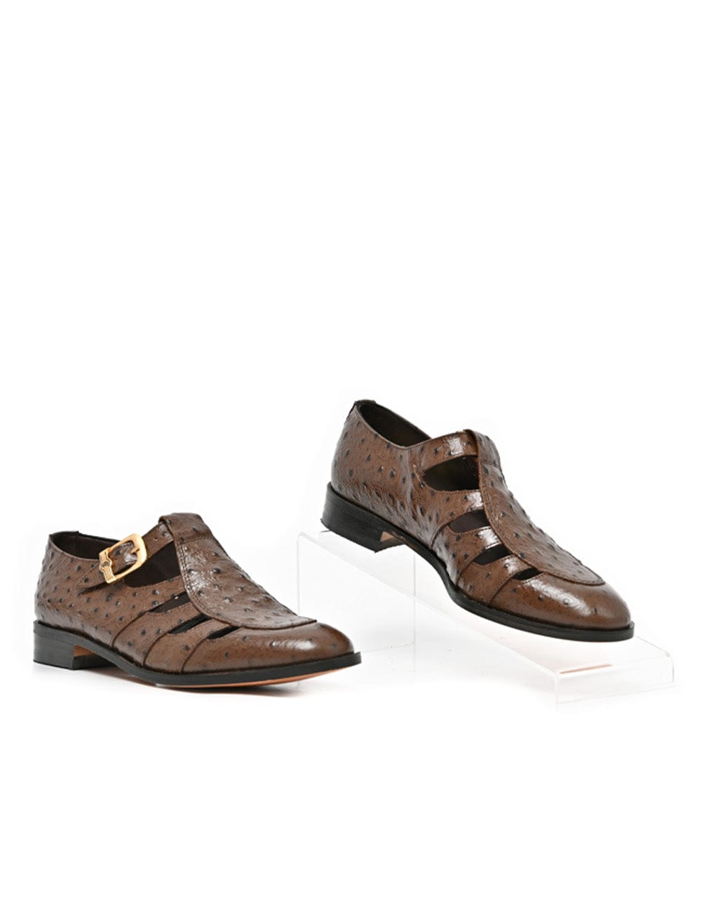 Crockett & Jones Sandals Mens Crockett & Jones Leather Myles, Formal Brown Sandals