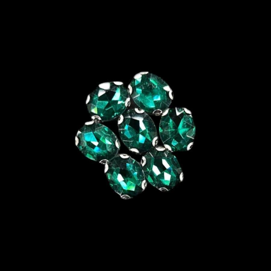 Crystal Stone Habby Bottle Green Crystal D.R Stone 8x10 Oval (7889950769241)