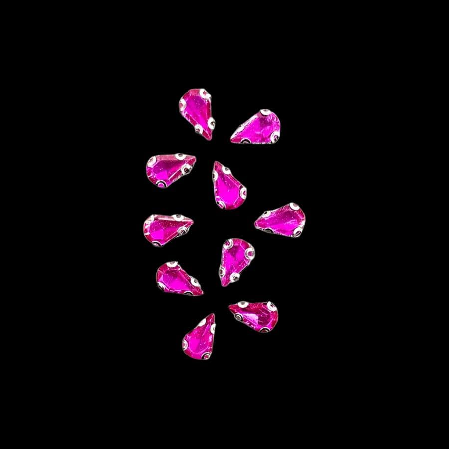 Crystal Stone Habby Cerise Pink Crystal D.R Stone 6x10 Drop (7889076060249)