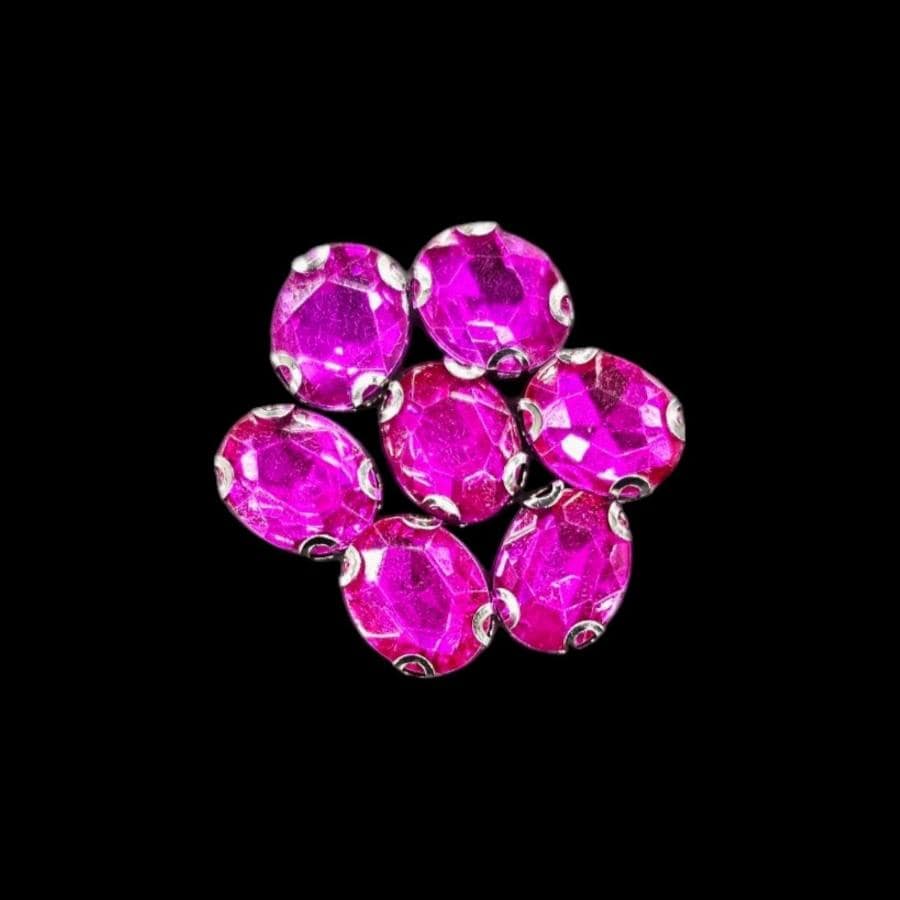 Crystal Stone Habby Cerise Pink Crystal D.R Stone 8x10 Oval (7889950769241)