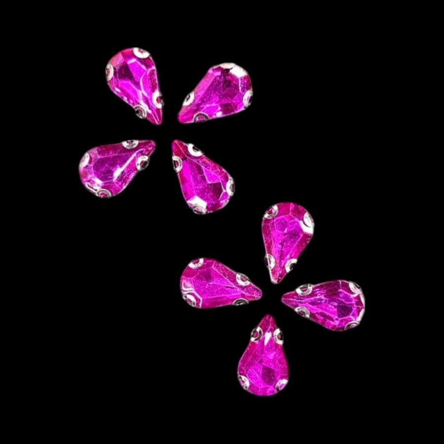 Crystal Stone Habby Cerise Pink Crystal D.R Stone 8x13 Drop (7889445027929)
