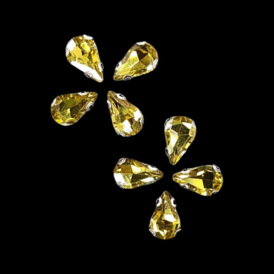 Crystal Stone Habby Gold Crystal D.R Stone 8x13 Drop (7889445027929)