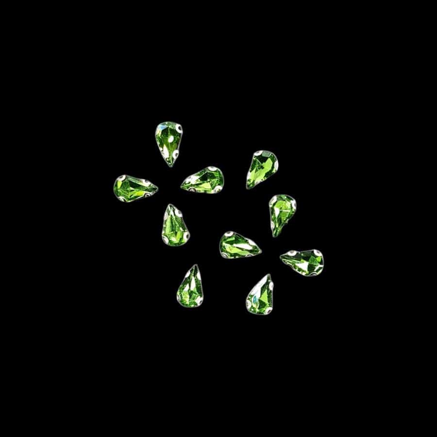Crystal Stone Habby Green Crystal D.R Stone 6x10 Drop (7889076060249)