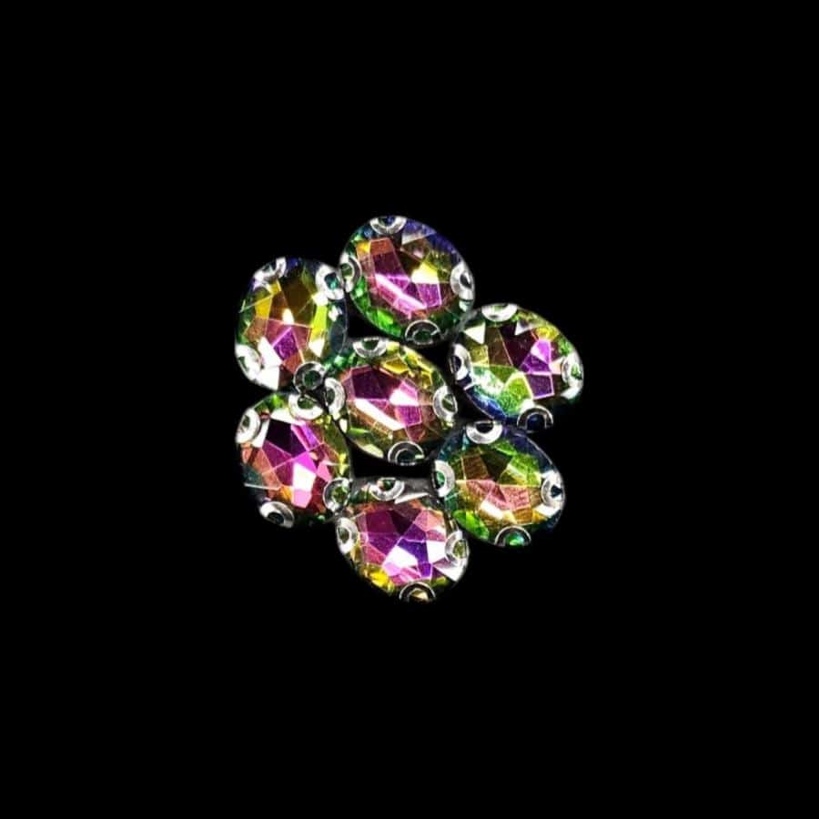 Crystal Stone Habby Multi-Color Crystal D.R Stone 8x10 Oval (7889950769241)