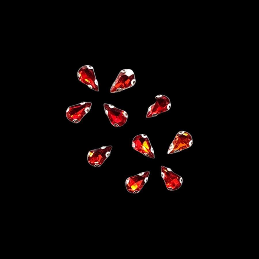 Crystal Stone Habby Red Crystal D.R Stone 6x10 Drop (7889076060249)