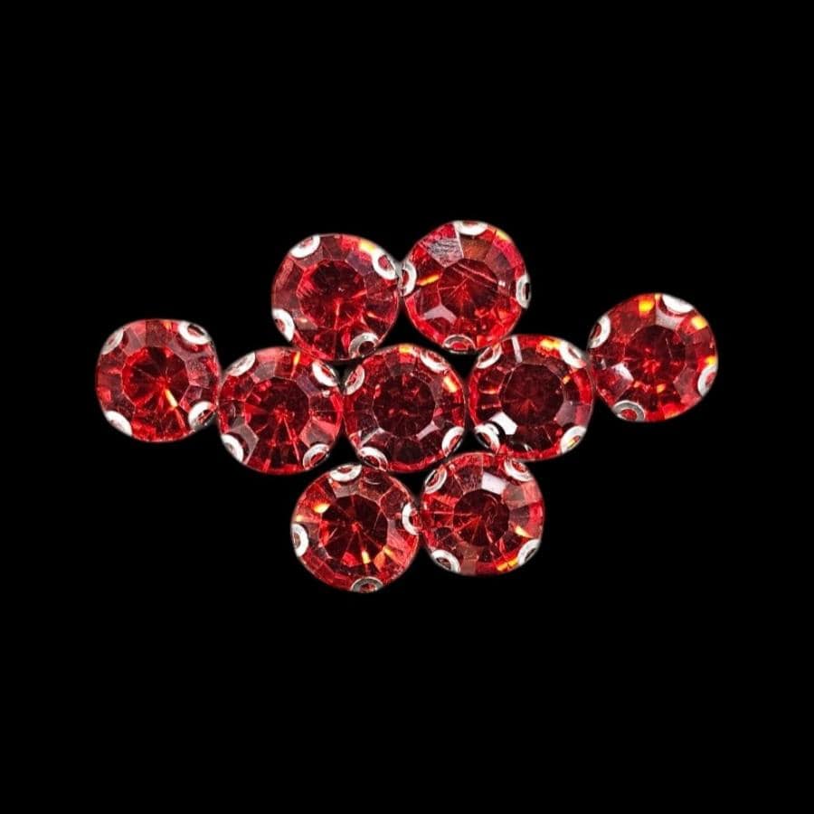Crystal Stone Habby Red Loose Diamante Stone SS-50 (7889391452249)