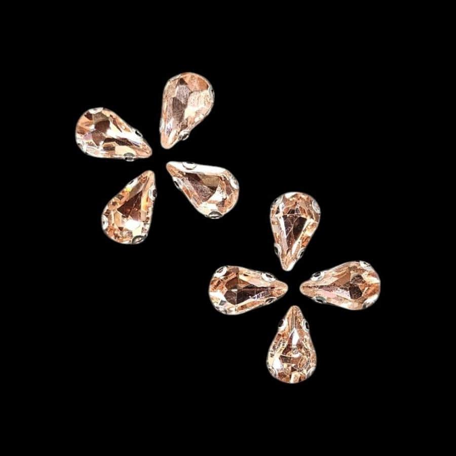 Crystal Stone Habby Rose Go;d Crystal D.R Stone 8x13 Drop (7889445027929)
