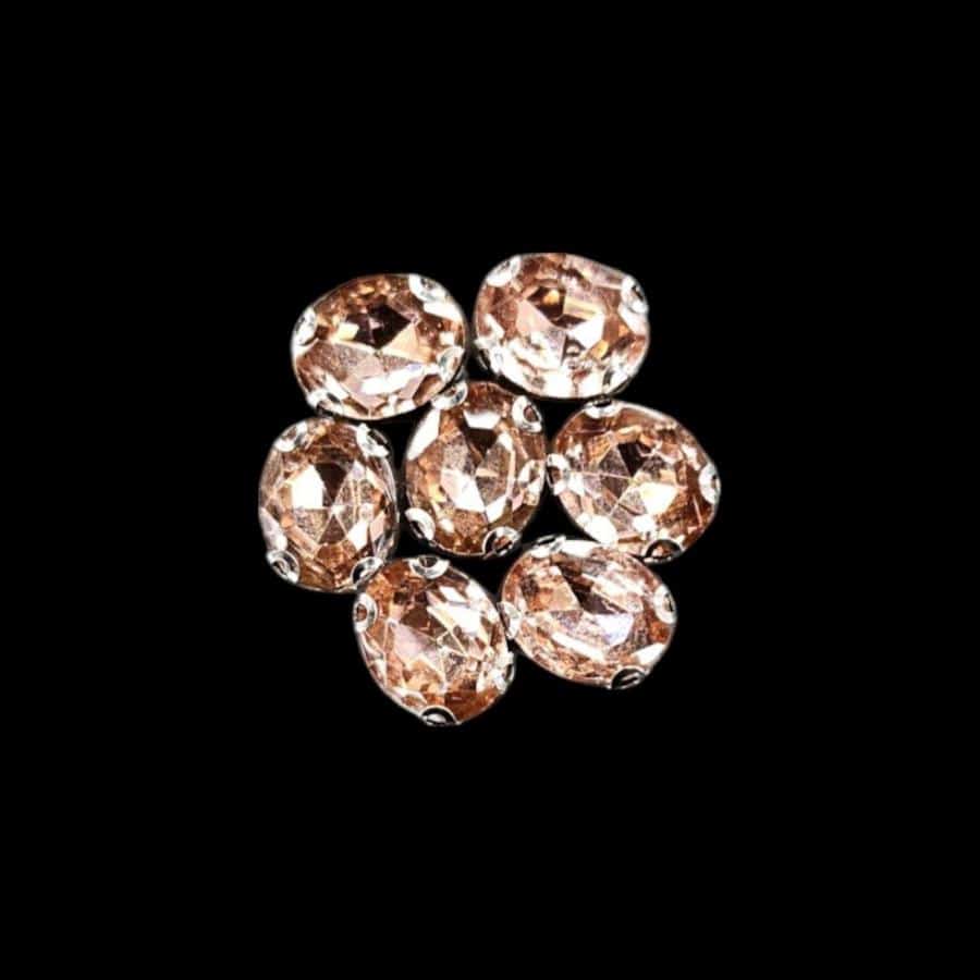 Crystal Stone Habby Rose Gold Crystal D.R Stone 8x10 Oval (7889950769241)
