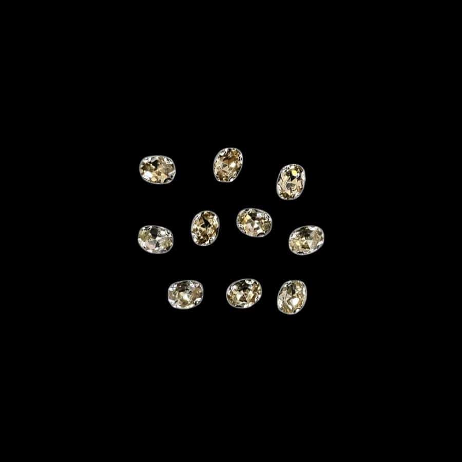Crystal Stones habby Beige Crystal D.R Stone 6x8 Oval (7888590372953)
