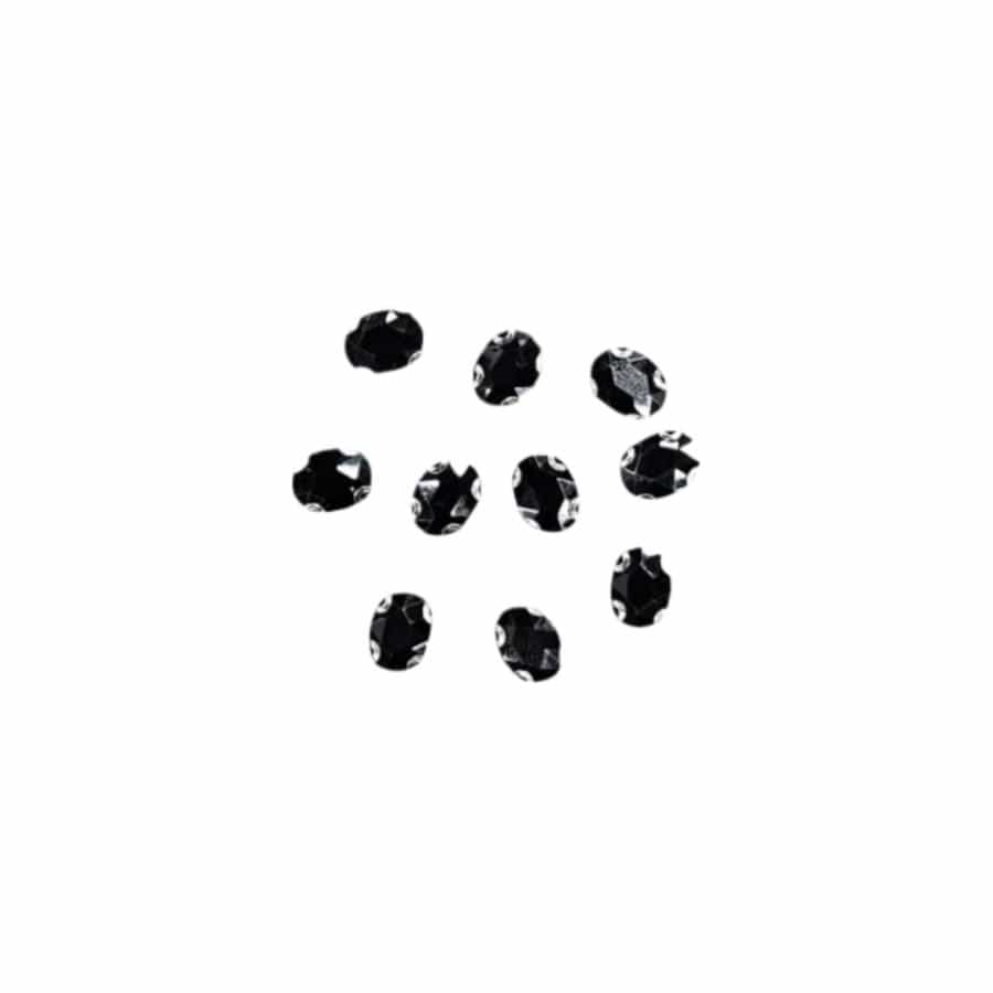 Crystal Stones habby Black Crystal D.R Stone 6x8 Oval (7888590372953)