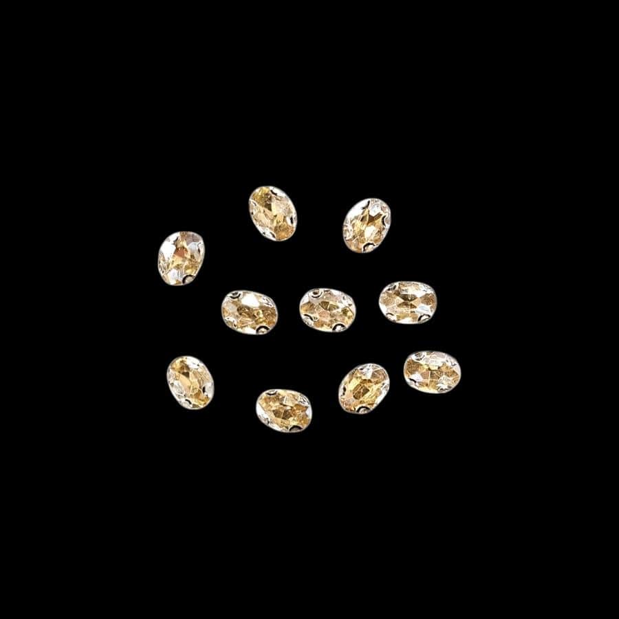 Crystal Stones habby Champagne Crystal D.R Stone 6x8 Oval (7888590372953)