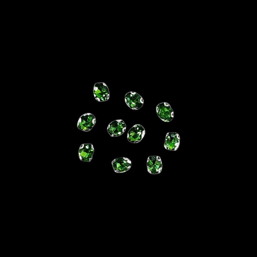 Crystal Stones habby Green Crystal D.R Stone 6x8 Oval (7888590372953)