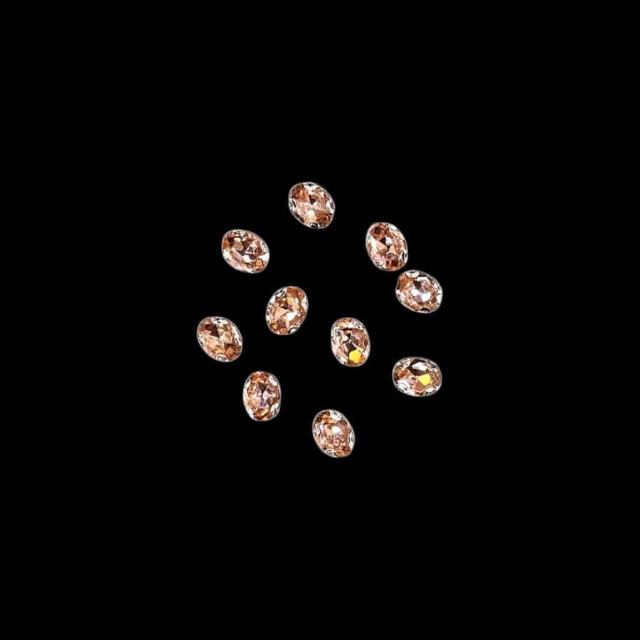 Crystal Stones habby Rose Gold Crystal D.R Stone 6x8 Oval (7888590372953)