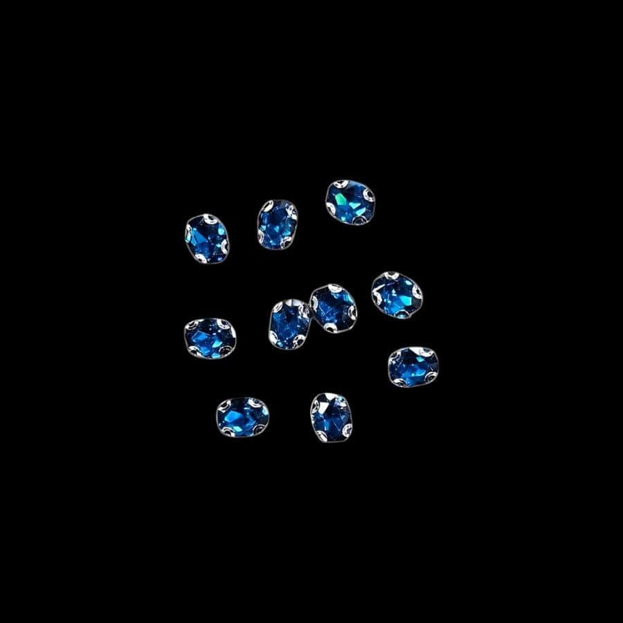 Crystal Stones habby Teal Crystal D.R Stone 6x8 Oval (7888590372953)