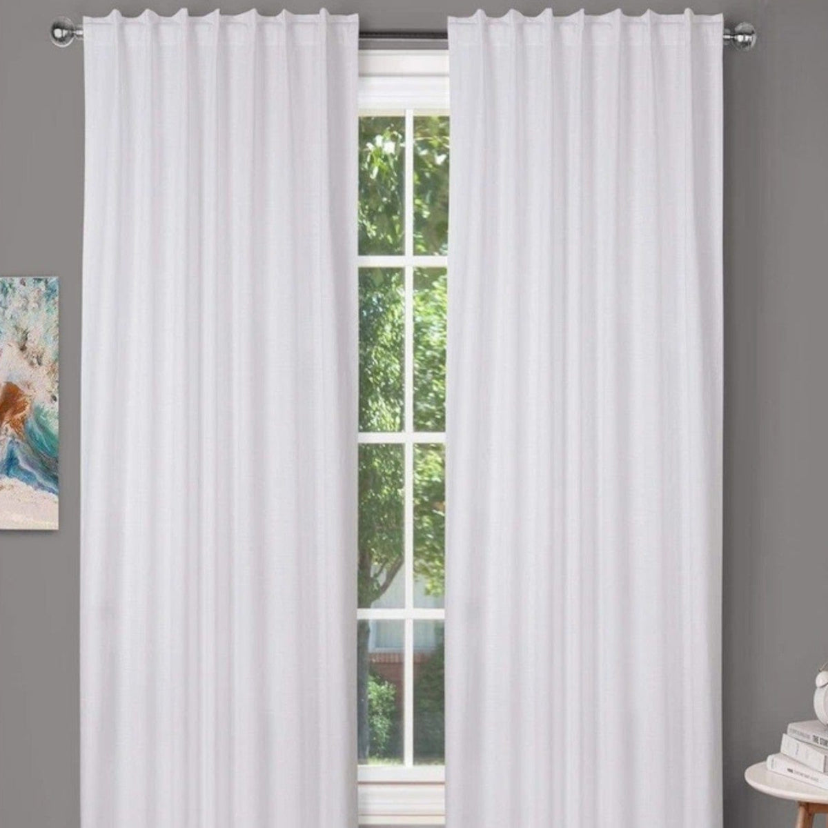 curtain material Curtain Fabrics Curtain Fabric Prussian Linen White 280cm