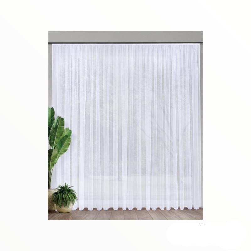 curtain material Lace & Voile Fabrics Blanco Sheer Fabric Slate 280 cm