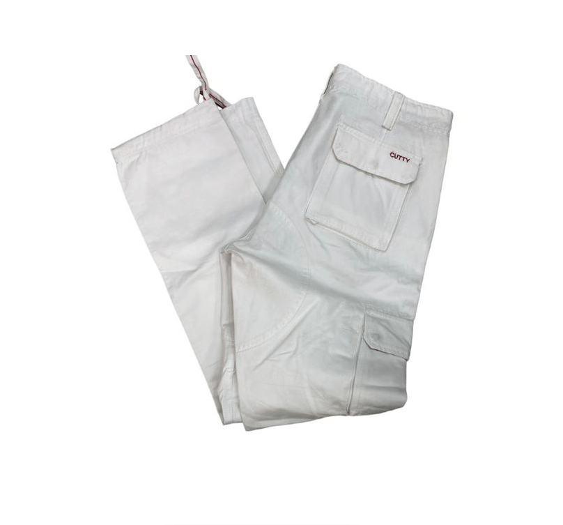 Cutty Cargo Pants Cutty C Tank Cotton Cargo Pants White (7754519838809)