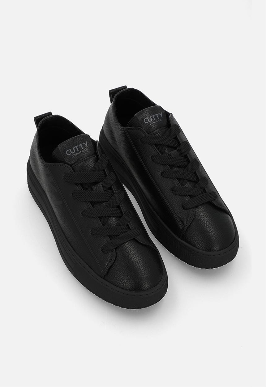 Cutty Casual Shoes Cutty Men's Tampa Pebble Pu-Black CUTAMPA