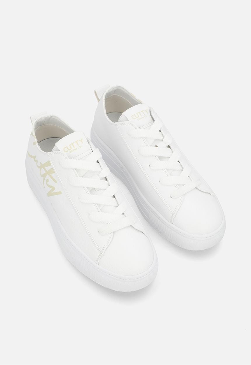 Cutty Men's Tampa Pebble Pu-White CUTAMPA