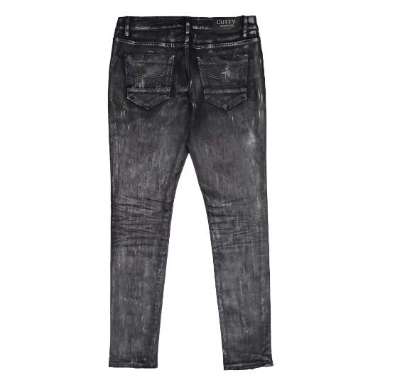 Cutty Jeans Cutty Mens Coated Denim Jean Black (7754094248025)