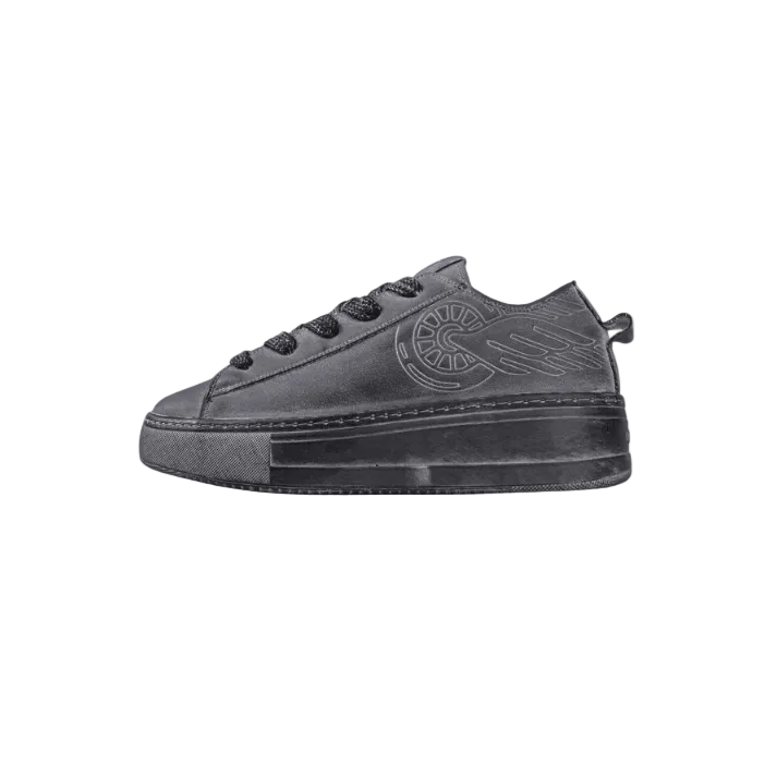 Cutty Men's Coated Leather Sneaker Tampa Low-Grey CUTAMAOA LOW