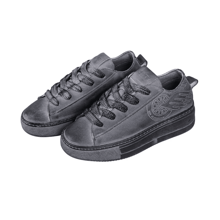 Cutty Men's Coated Leather Sneaker Tampa Low-Grey CUTAMAOA LOW