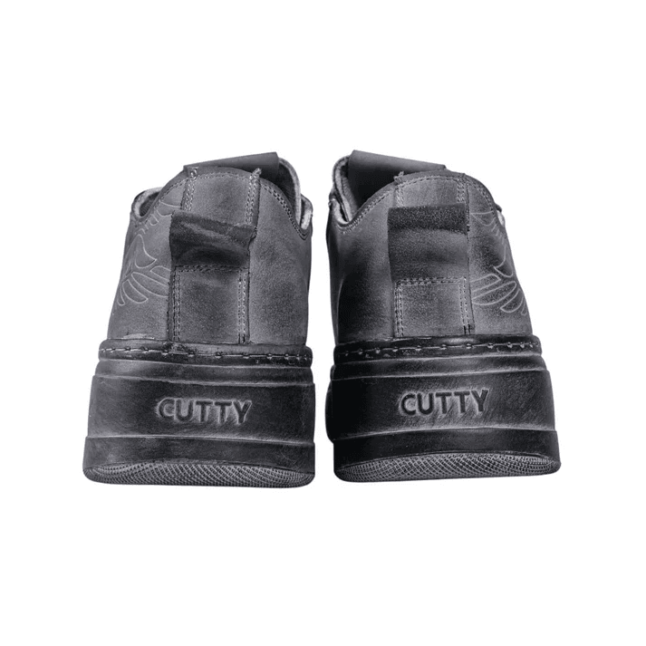 Cutty Men's Coated Leather Sneaker Tampa Low-Grey CUTAMAOA LOW